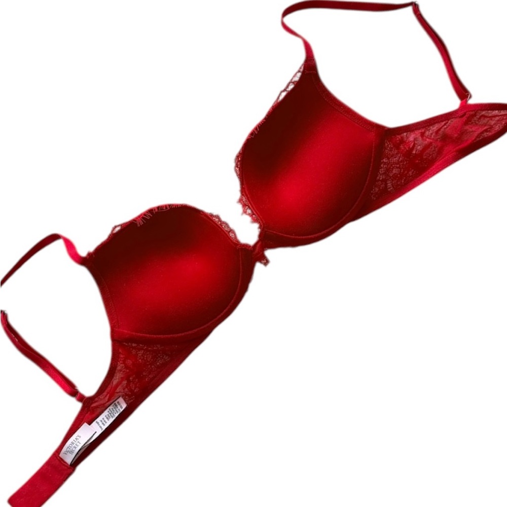 VICTORIA’S SECRET Red Lace Dream Angels Push-Up Bra - Picture 3 of 7